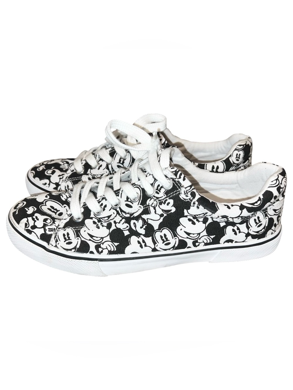 Disney Mickey Mouse Sneakers Shoes Women’s 10 Black White